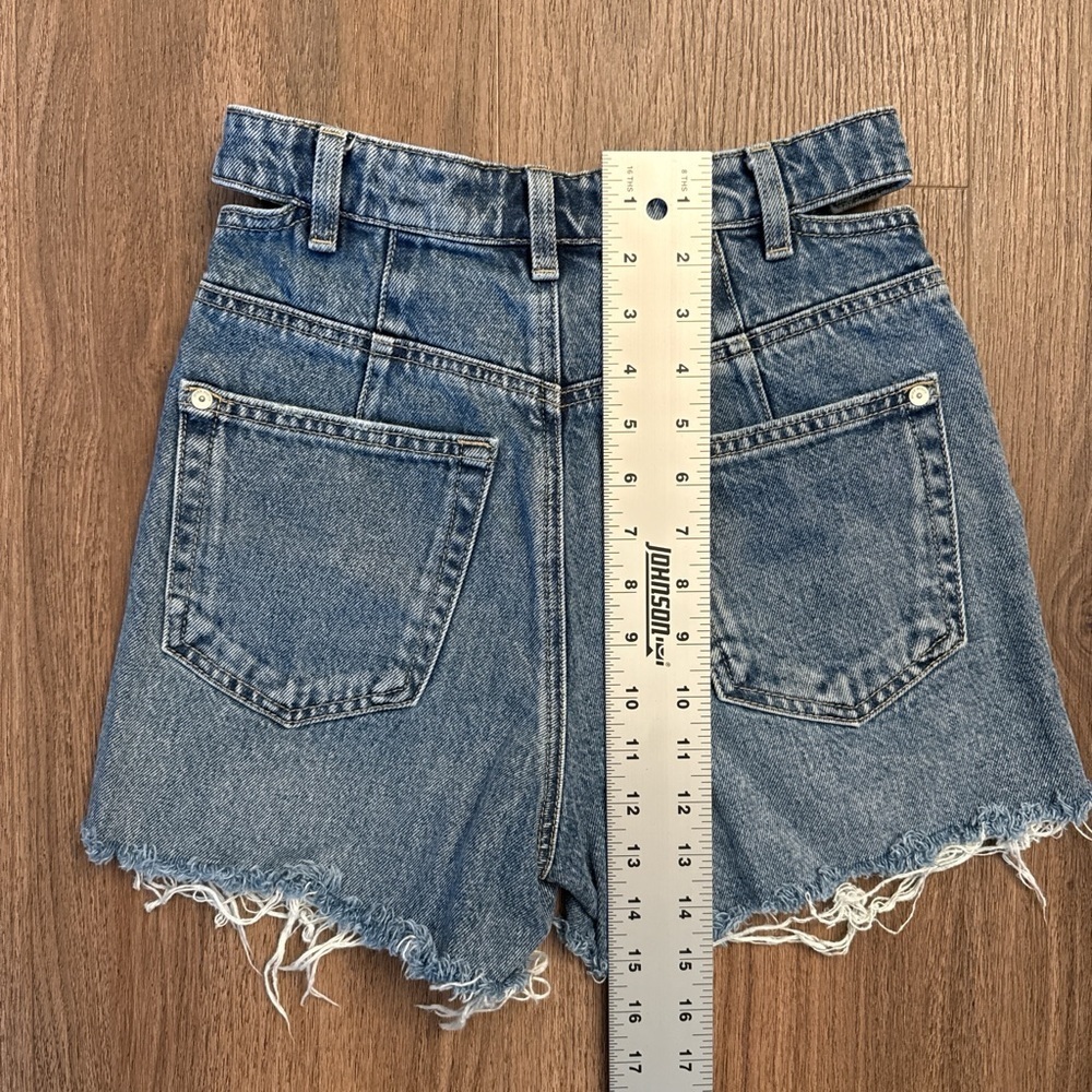 Miss Sixty Denim cut out Frayed Hem Womens Shorts size 24 - Picture 6 of 8